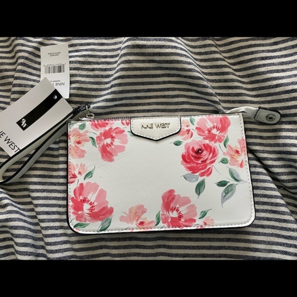 Nine West Floral Wristlet Clutch